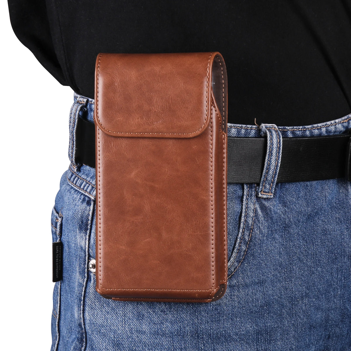 Genuine Leather Belt Clip Phone Holster for Men