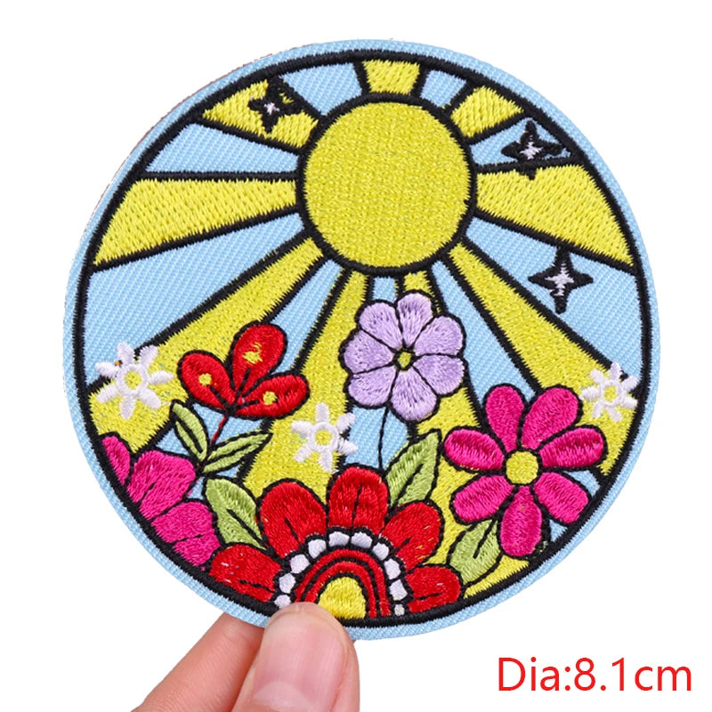 Encouraging Embroidered Iron-On Patches for Jackets, Jeans & Bags