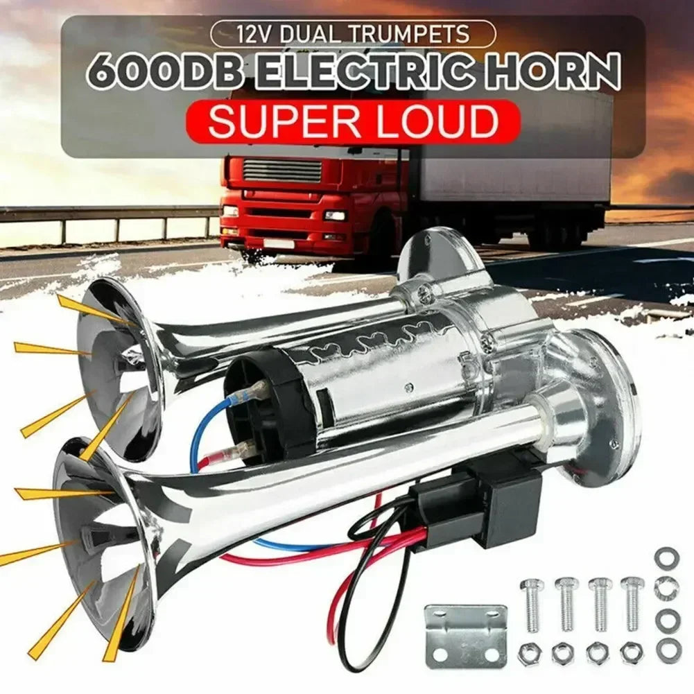 Dual Trumpet Air Horn Kit with Compressor