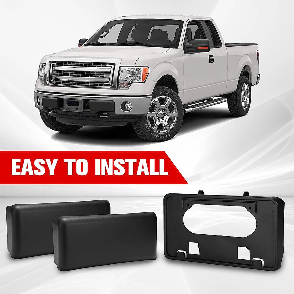 Front Bumper Guard & License Plate Bracket Set for Ford F-150 2009-2014
