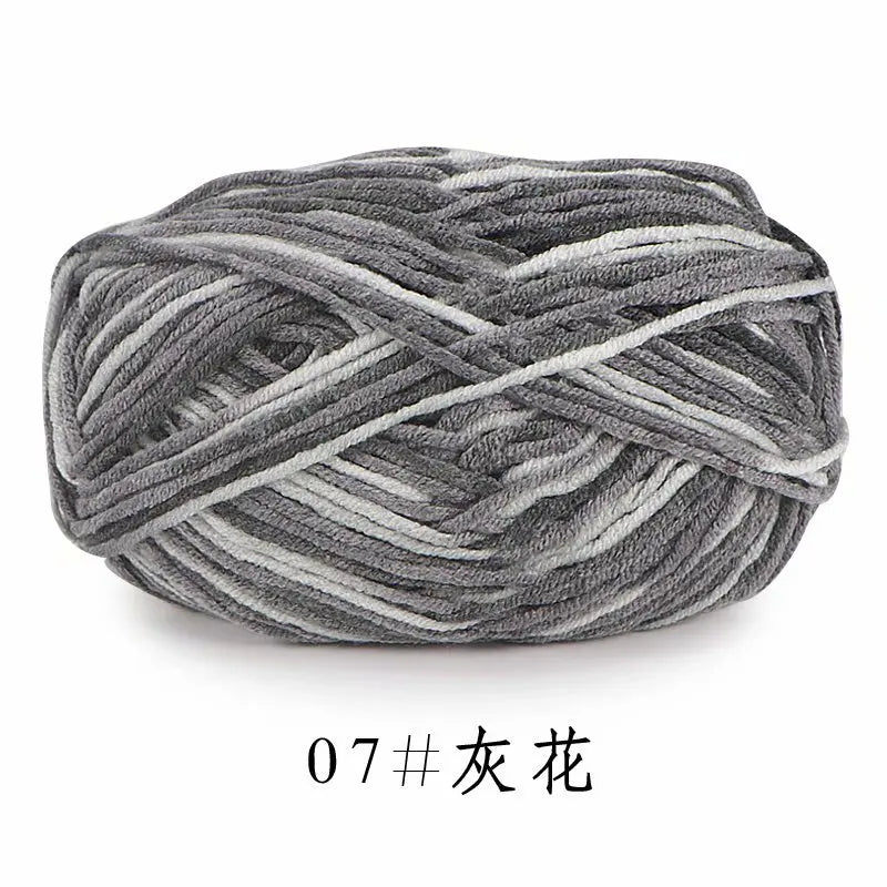Section-Dyed Milk Cotton Yarn for Knitting and Crochet