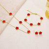 Litschi-Blüten-5-teiliges Schmuckset