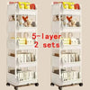 Rolling Storage Cart with Wheels – Multi-Purpose Kitchen, Bathroom & Office Organizer