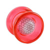 A bright pink crystal glow yo-yo with a smooth spin and anti-drop design.