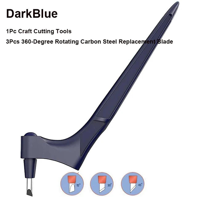 360° Rotating Blade Craft Cutter with 3 Replacement Blades
