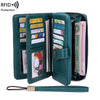 Vintage RFID-Blocking Large Capacity Wallet with Wrist Strap