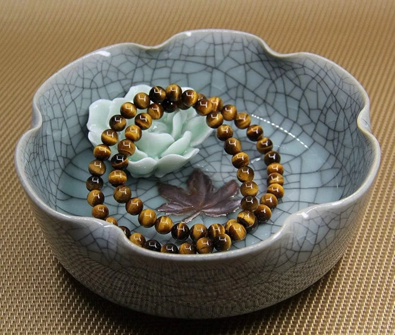Natural Tiger Eye Beaded Bracelet