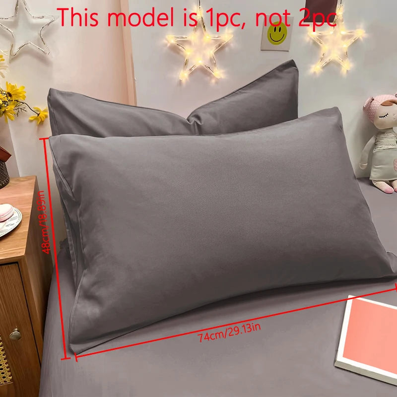 Matte Solid Color Pillowcase with Envelope Closure