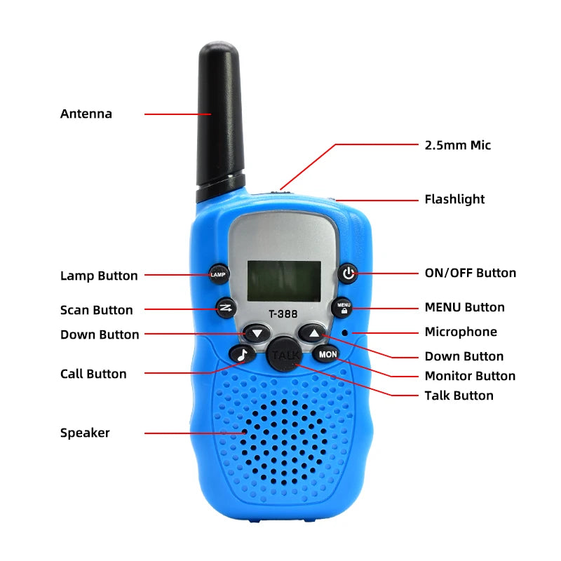 Kids Walkie Talkies with Long-Range Communication and 22 Channels