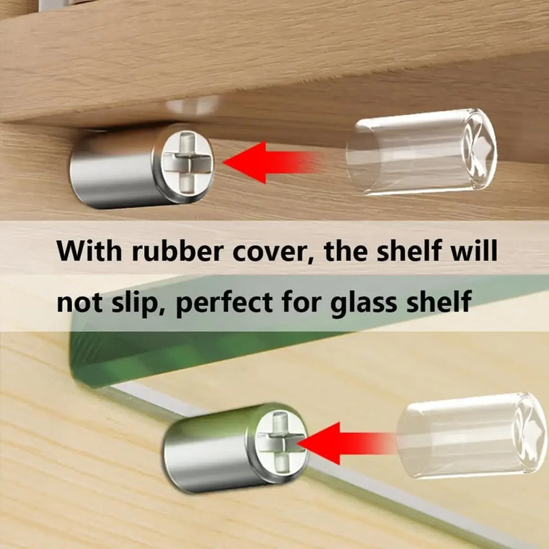 Self-Tapping Shelf Support Pins with Non-Slip Silicone Sleeves
