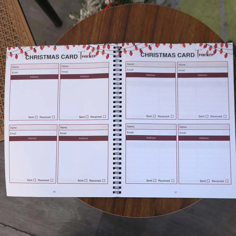 Christmas Holiday Planner & Gift Tracker Notebook