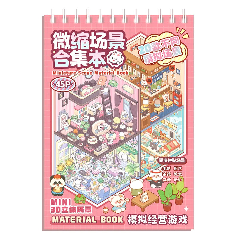 3D Scenic Sticker Book with Tweezers – Forest & Village Designs