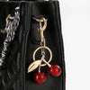 Crystal Cherry Keychain with Lobster Clasp