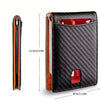 Slim Leather RFID Blocking Wallet with Money Clip