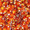 Red Glass Flatback Rhinestones - Multi-Color Glitter Round Crystals for DIY Crafts