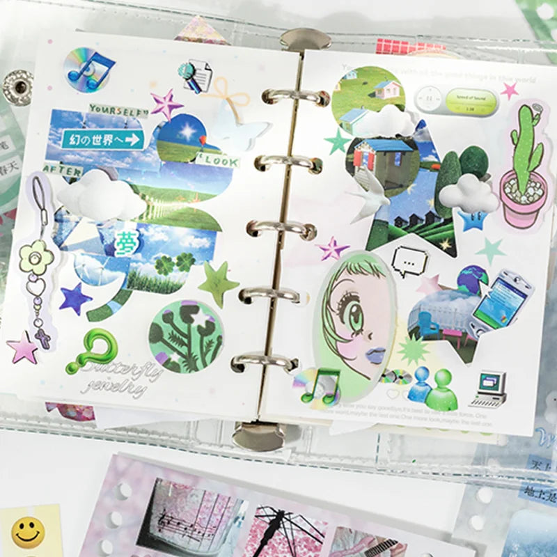 Decorative Time Reshaping Sticker Sheets for Scrapbooking & DIY Crafts