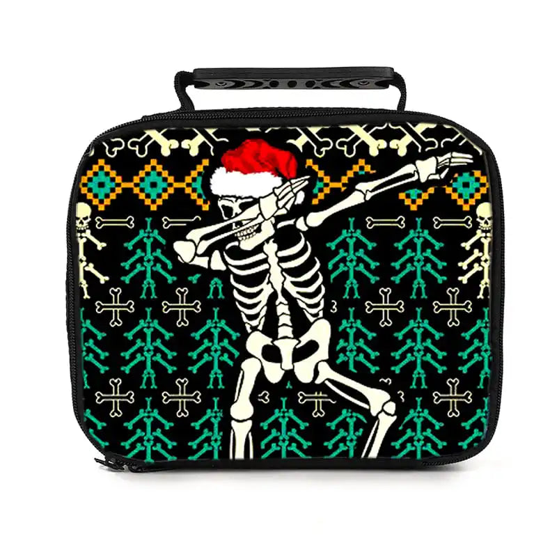 Skull Print Kids Lunch Bag with Handle