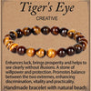 Natural Tiger Eye Beaded Bracelet