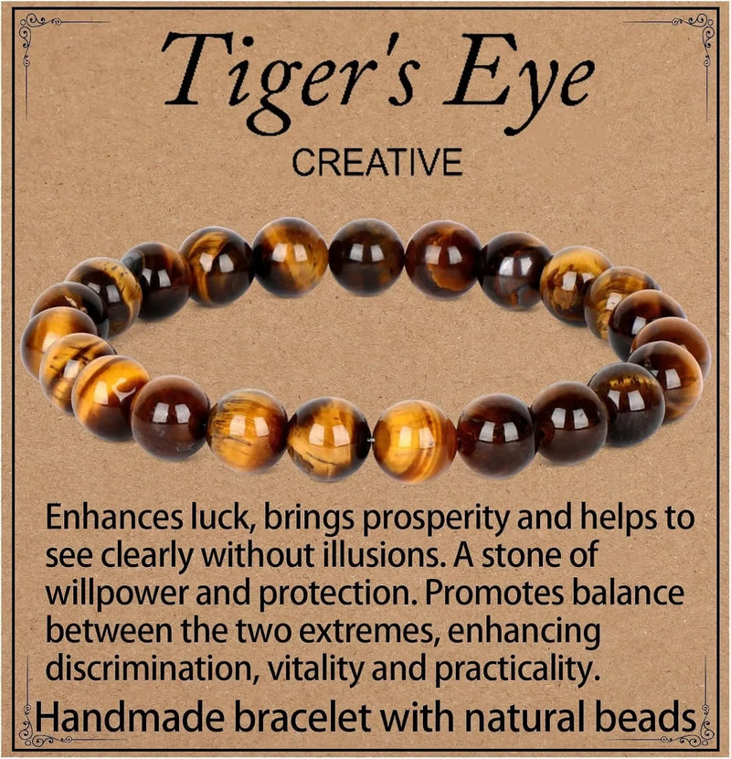 Natural Tiger Eye Beaded Bracelet