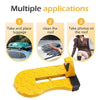 Yellow foldable aluminum car step hook designed for accessing roof racks.