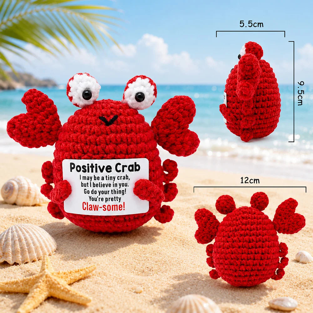 Handmade Crochet Amigurumi Doll with Love and Encouragement