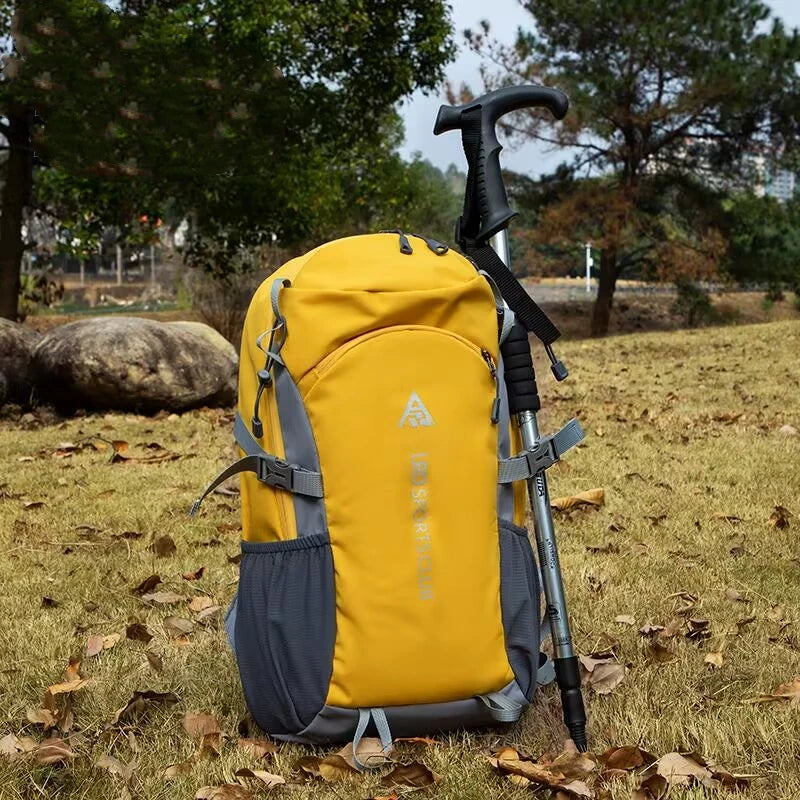 40L Water-Resistant Hiking Backpack with Ventilated Back Panel