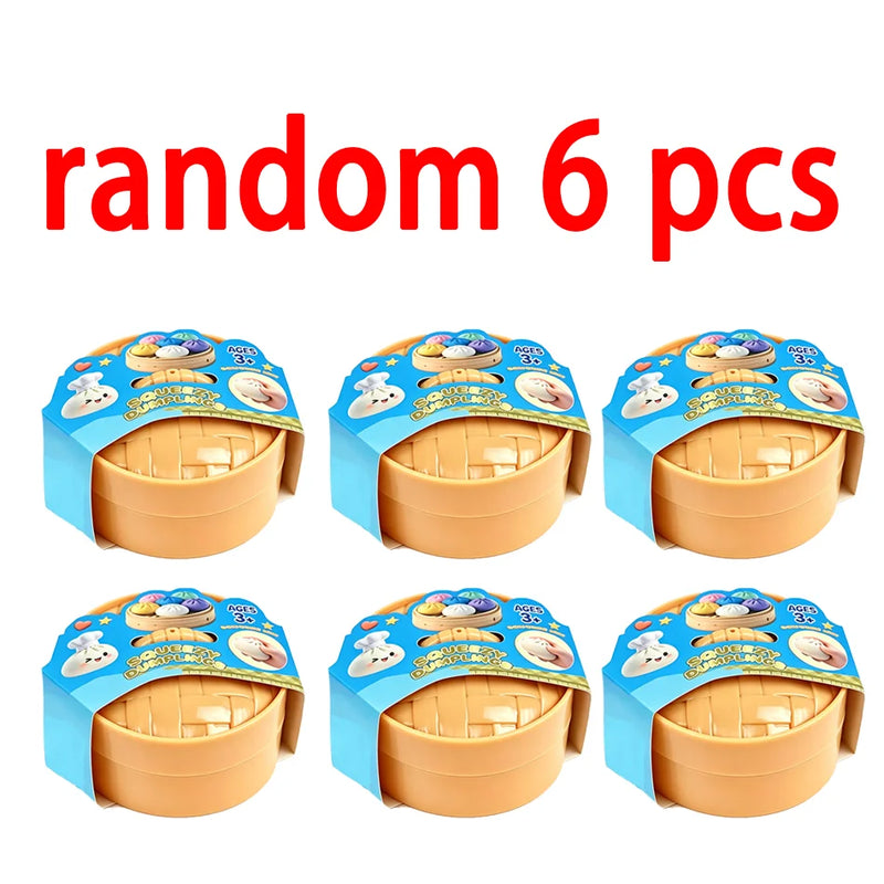 Juguete Squishy de Dumpling con Purpurina