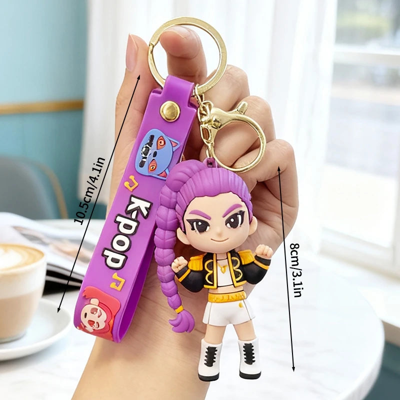 Rumi Mira & Zoey Anime Character Keychain Set