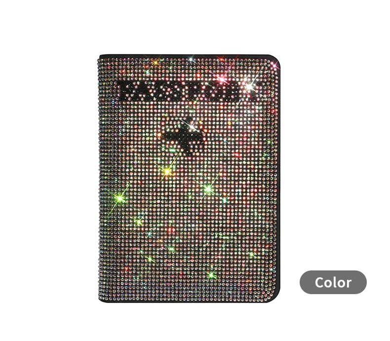Crystal Rhinestone Passport & Card Holder Case