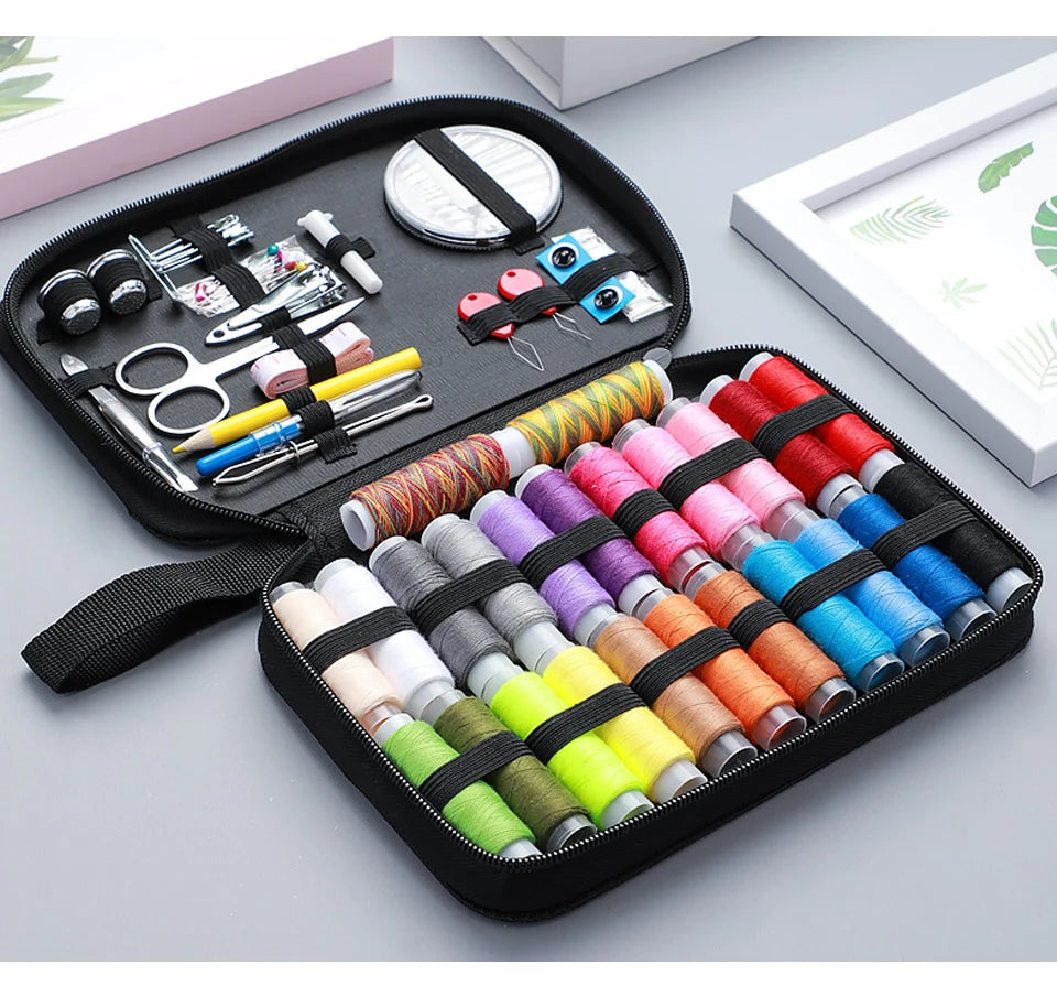 Complete Sewing Kit with Threads, Needles, and Accessories