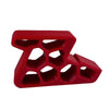 A red heavy-duty non-slip door stopper wedge with a honeycomb pattern.