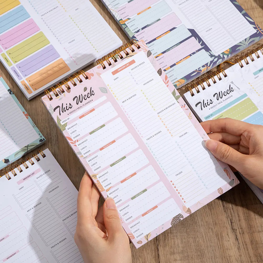 Weekly Meal Planner with Shopping List - 52 Tear-Off Sheets