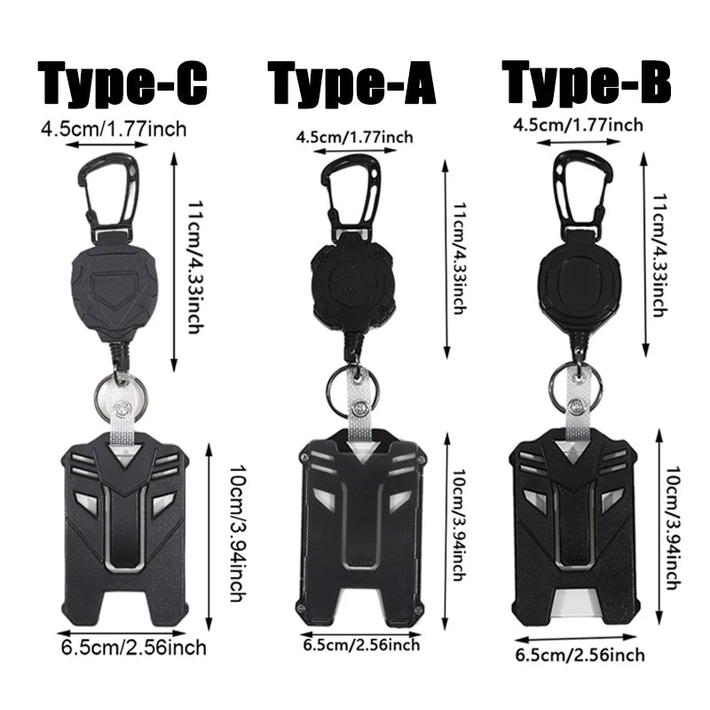 Heavy-Duty Retractable Badge Holder with Card Cover
