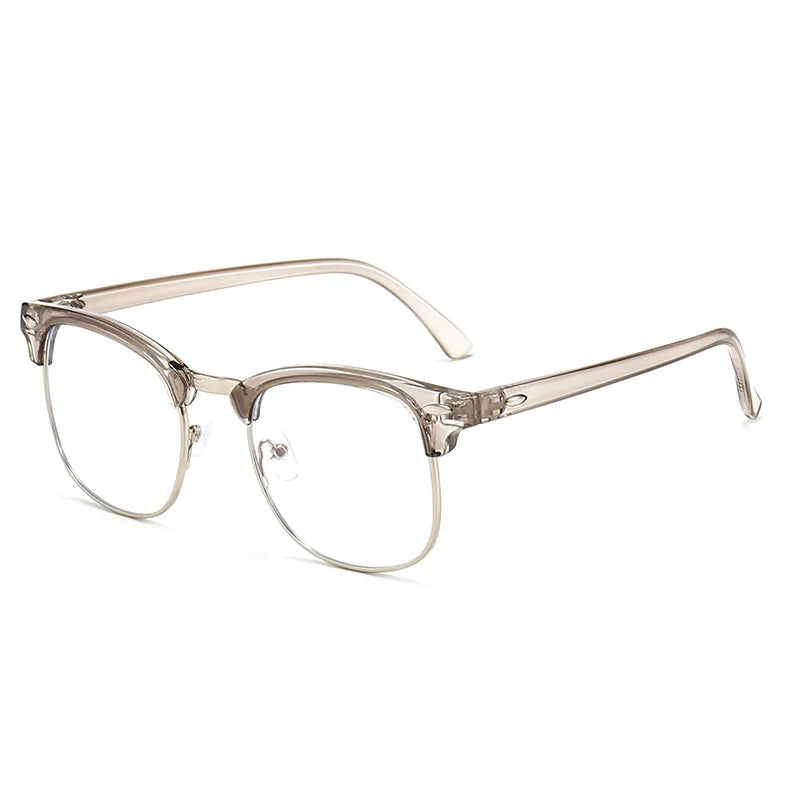 Retro-Halbrauen-Brille mit Blaulichtfilter