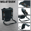 A black durable hammer holder with a loop and solid rivet features include a thickened hammer holder and an easy to put on de