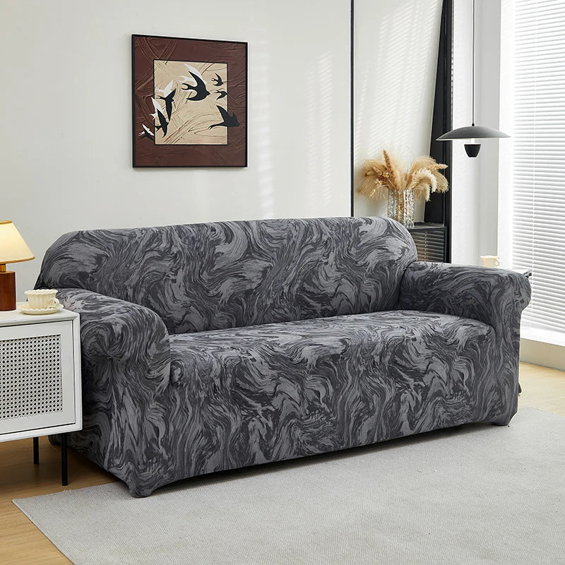Stretch Floral Sofa Cover with Anti-Slip Grip