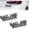 Schwarze Badass-Edition-Fender-Aufkleber-Badge-Set für Fahrzeuge