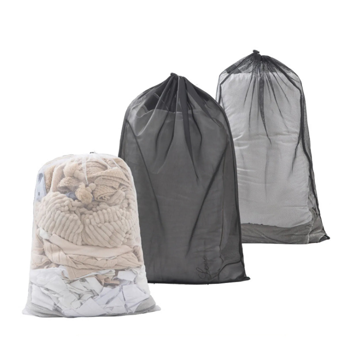 Large Drawstring Laundry Mesh Bag - 60 x 90 cm