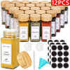Glass Spice Jars with Bamboo Shaker Lids