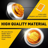 3/4 Inch Round Amber LED Side Marker Lights with Chrome Bezel (Set of 20)