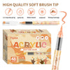 Skin Tone Acrylic Paint Markers, Soft Brush Tip for Portraits & Crafts