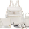 Leather-Look 20L Diaper Backpack with Stroller Straps
