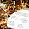 A set of five acrylic templates for making bags, including zipper pocket and handbag patterns.
