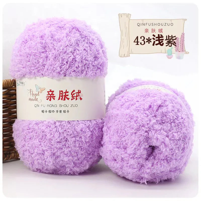 Soft Chenille Yarn for Knitting and Crochet Projects