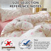 Reference notes for size selection of a tiny pink bow printed duvet cover set and comforter sets