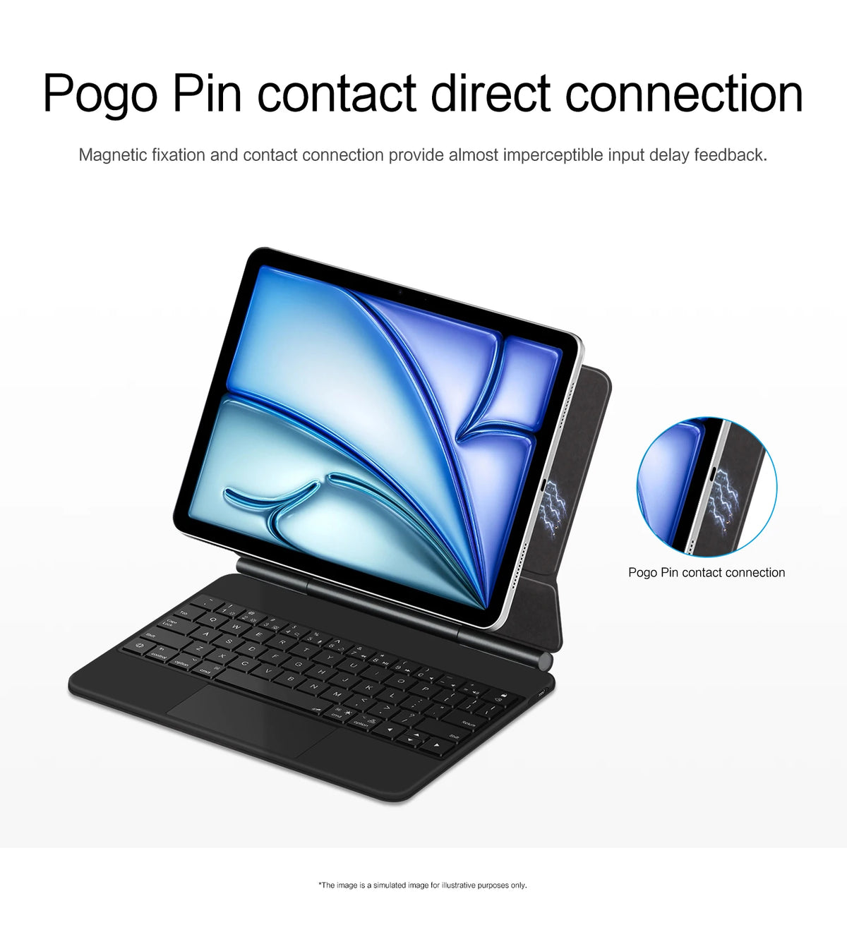 Magnetic Pogo Pin Keyboard Case for iPad Pro & Air
