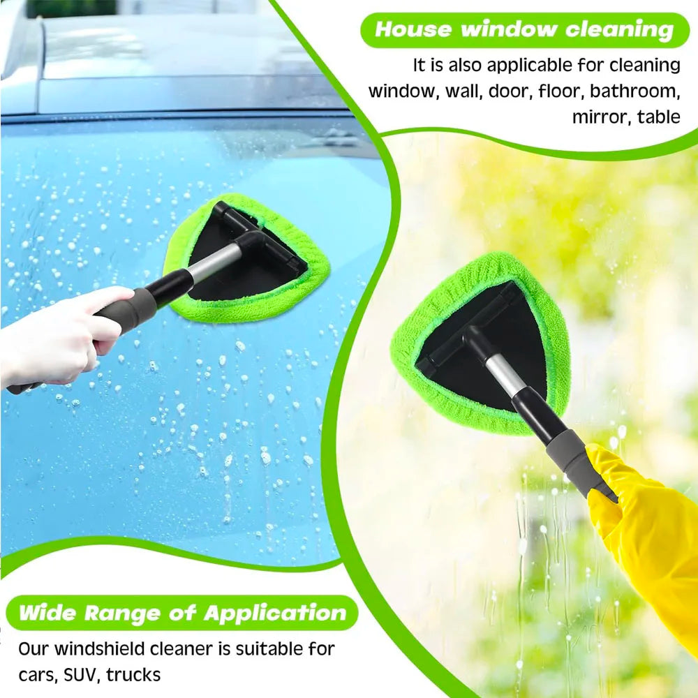Telescopic Car Windshield Cleaner with Microfiber Pads