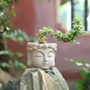 Buddha Head Resin Succulent Planter