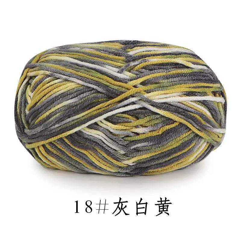 Section-Dyed Milk Cotton Yarn for Knitting and Crochet