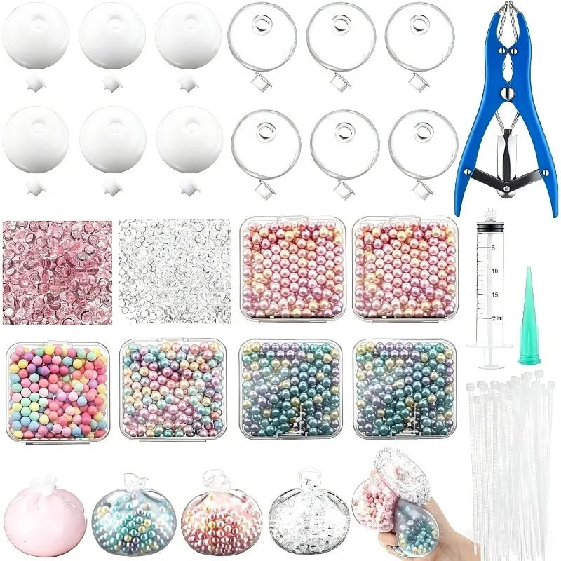 A collection of various colored and textured squeeze balls and stress relief items.